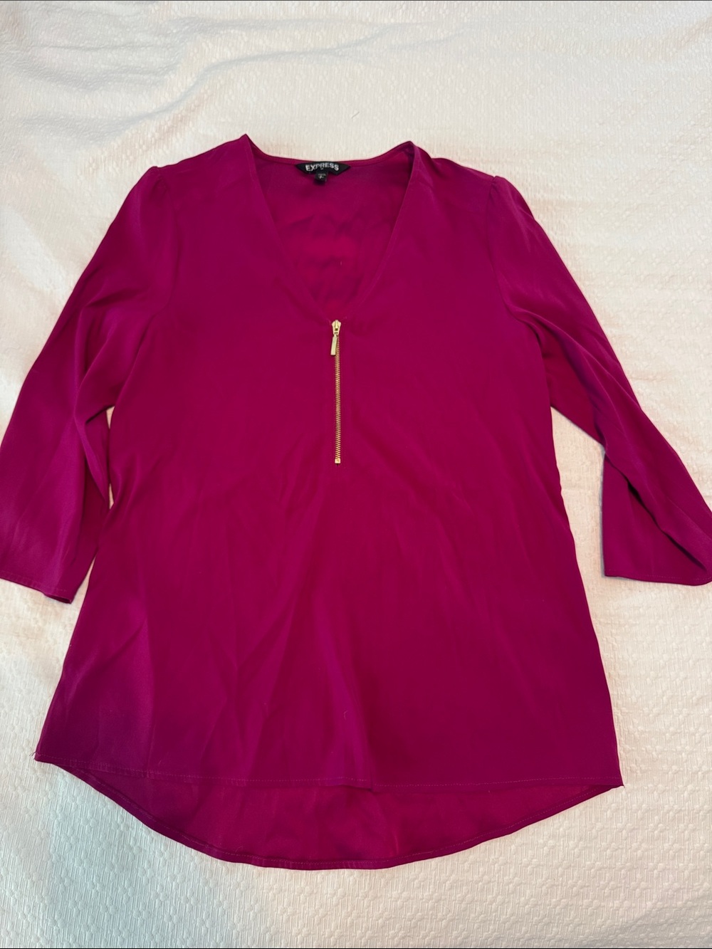 EXPRESS zip front blouse